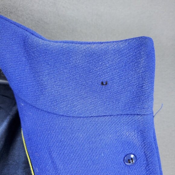 J.Crew Double Cloth Coat Size 4 Italian Fabric Preppy Funnel Lady Belted Blue - Picture 6 of 9